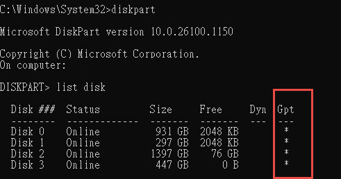 Diskpart cmd